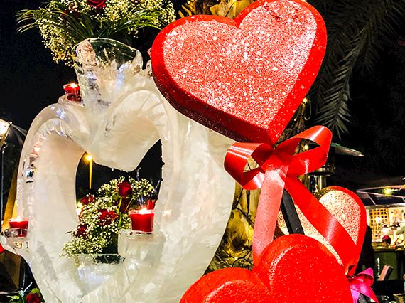 valentines day dinner at le meridien village terrace